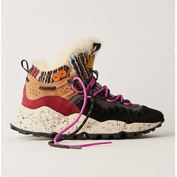 Flower Mountain Mori Mid Shearling Sneakers - Size EUR 38 - Size 7 - 7.5  NWT - Picture 4 of 16